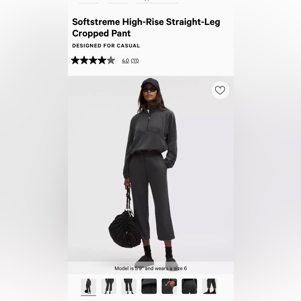 Lululemon Softstreme Crop Pants